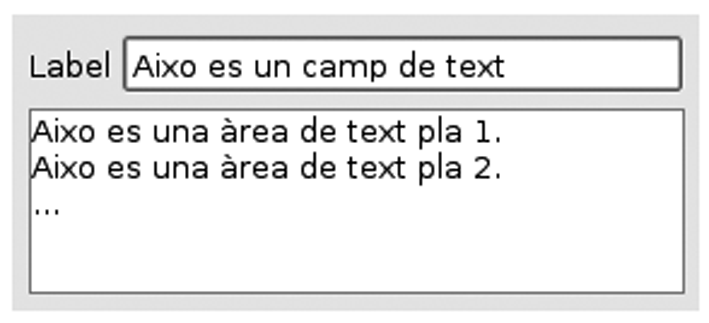 Exemple de JLabel, JTextField i JTextArea/4