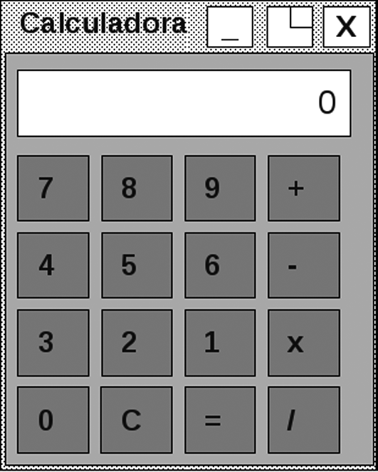 Calculadora creada combinant layouts./1